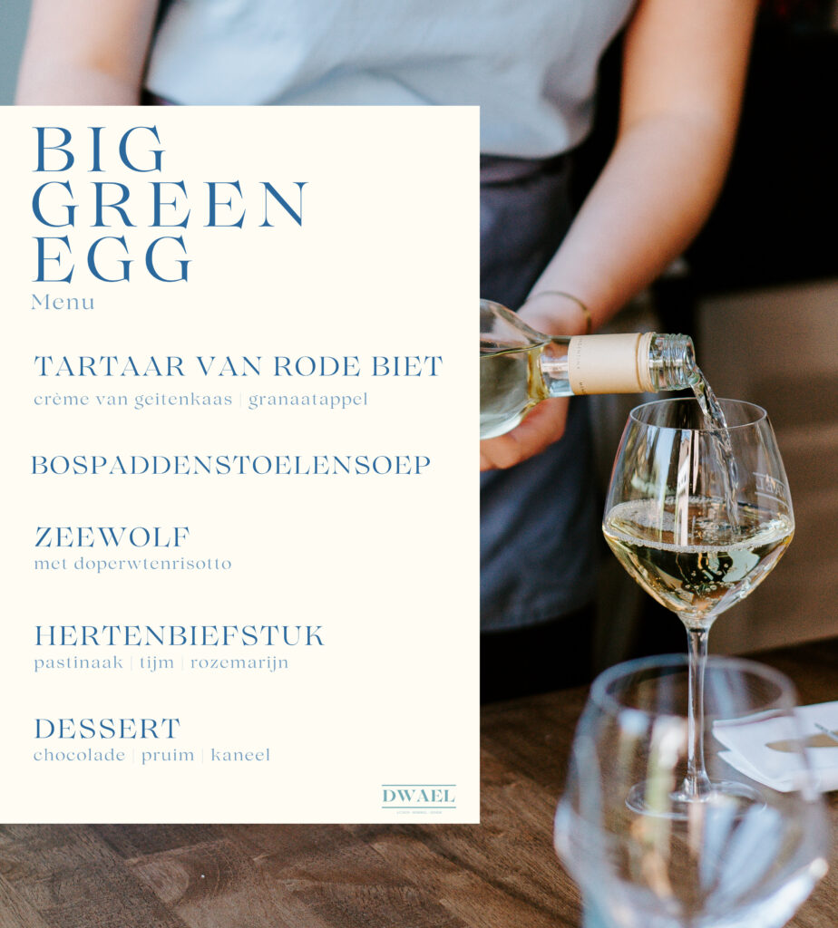 Big Green Egg menu